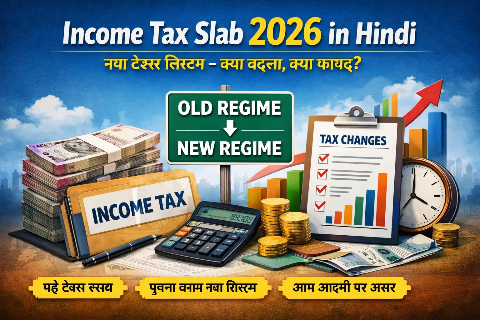 Income Tax Slab 2026 in Hindi new tax regime explained