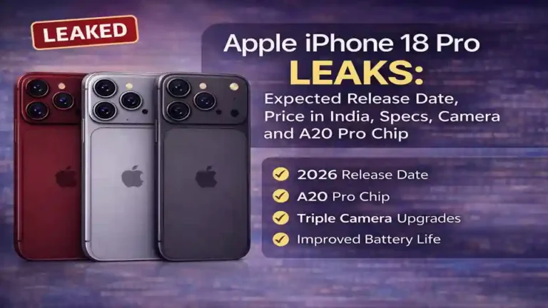 Apple iPhone 18 Pro leaks showing expected release date price in India specs camera and A20 Pro chip