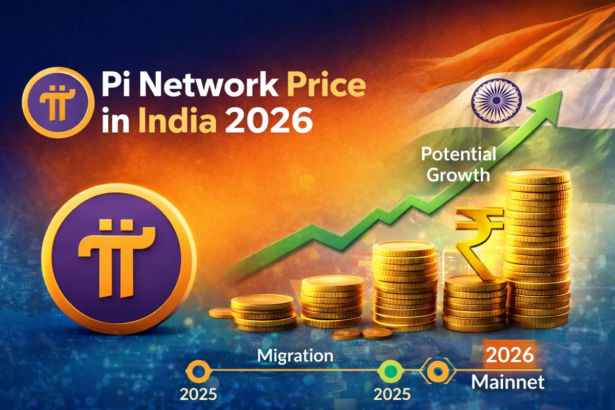 Pi Network price in India 2026 update showing Pi Coin value growth and mainnet migration progress