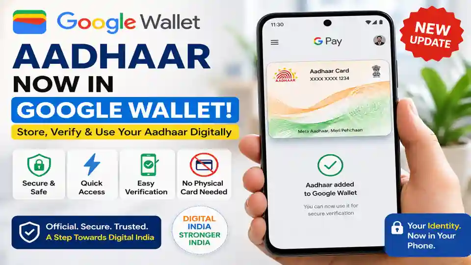 Google Wallet Aadhaar digital ID support in India how to add Aadhaar to wallet