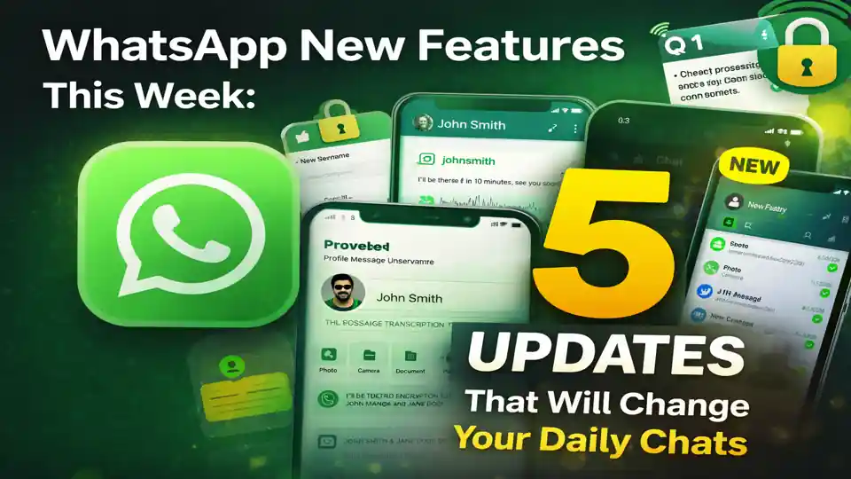 WhatsApp New Features This Week including chat lock AI username and HD media update