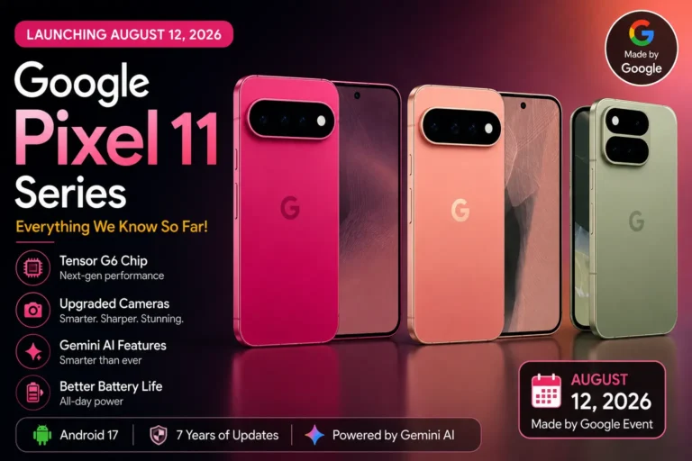 Google Pixel 11 Series expected launch with Tensor G6, Gemini AI, Android 17 and upgraded cameras