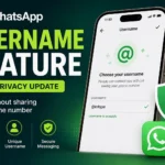 WhatsApp Username feature showing improved privacy without sharing a phone number
